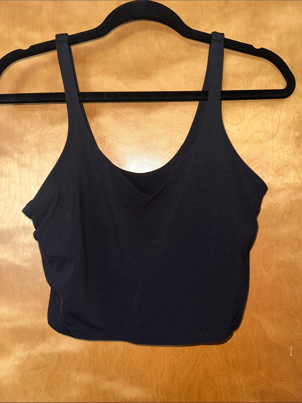 lululemon athletica Black Cropped Tank Top - Scoop Neck